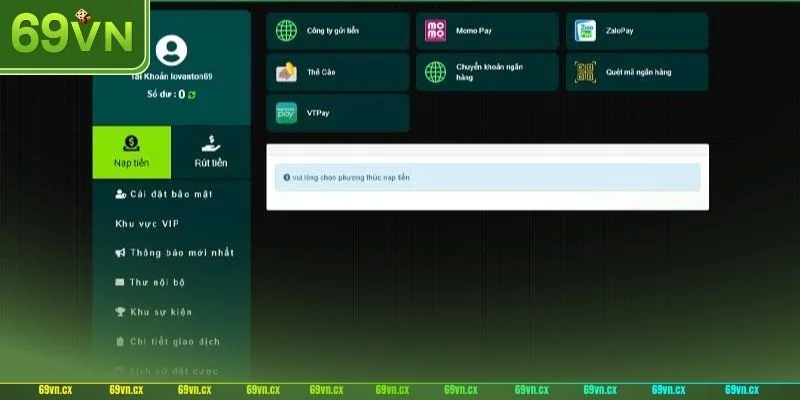 HOME Nạp tiền thành công ngay lần đầu tại nhà cái.